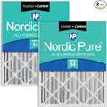 Nordic Pure 16x20x4 Pleated Air Filters MERV 14 Plus Carbon 2 Pack by NordicPure