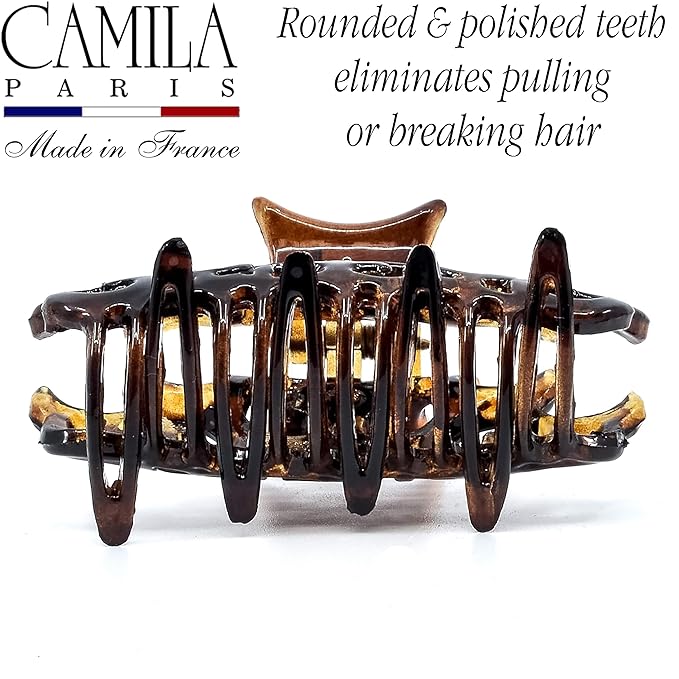 Camila Paris NV105 French Hair Clip for Women, Girls Hair Claw Clips Jaw Fashion Durable and Styling Hair Accessories for Women, Strong Hold No Slip Grip, Made in France