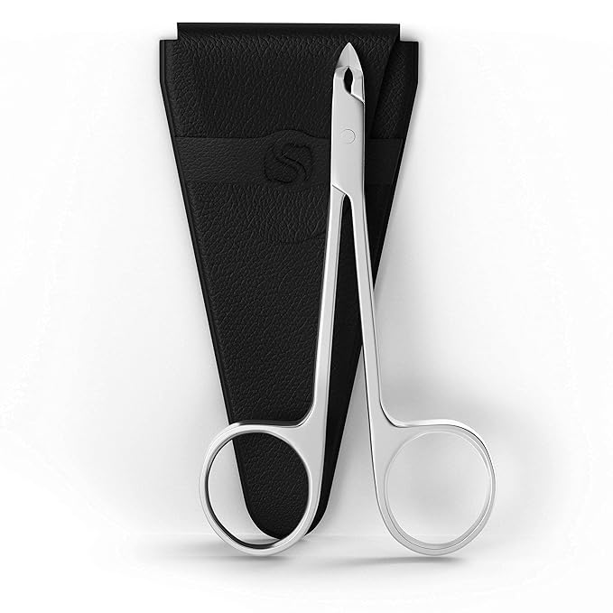 Suvorna 4" cuticle scissors for nails cuticle trimmer, cuticle nippers professional, cuticle clippers professional, cuticle scissors extra fine curved, cuticle cutter & cuticle remover for nails.