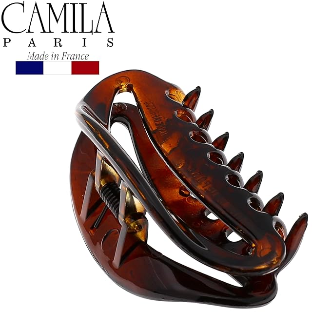 Camila Paris NV23 French Hair Clip for Women, Tortoise Shell Girls Hair Claw Clip Jaw Fashion Durable Styling Hair Accessories for Women, Luxury Ladies Strong Hold No Slip Grip Clamp, Made in France
