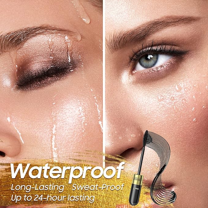 Volume and Length Tubing Mascara - Long-Lasting & Waterproof 2-1 Mascara Black Curling Eyelashes and Fast Dry, Easy to Apply & All Day Full, Vegan & Cruelty Free (Black, 0.28 fl. oz)