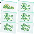 SOIDRAM 6PCS Bridesmaid Makeup Bag Clear Zippered Bag Bridesmaid Proposal Gifts Cosmetic Pouch for Wedding Party Favors Bachelorette Party Decorations Toiletry Organizer Bag Cosmetic Case Gift