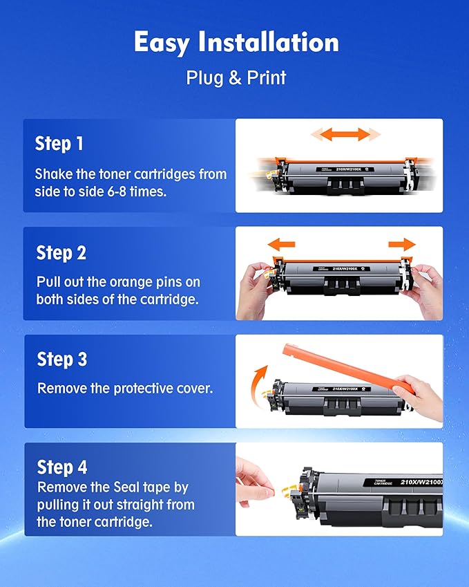210X 210A Toner Cartridges 4 Pack - High Yield Replacement for HP 210X 210A,Works for HP Color Laserjet Pro MFP 4301fdw Wireless Printer,MFP Pro 4301fdn 4201dw 4201dn,Color Pro MFP 4301 4201 Printer
