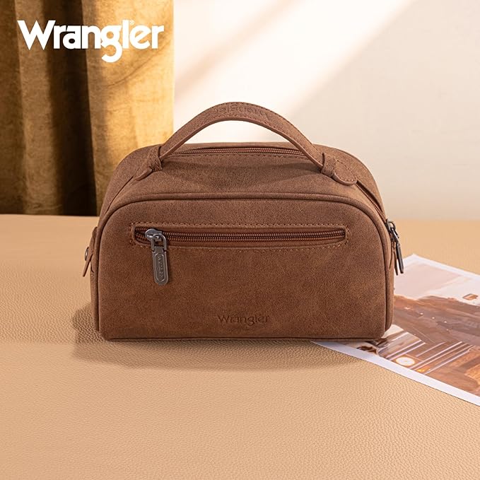 Montana West Wrangler Makeup Bags for Women Portable Aztec Toiletry Bag Southwestern Travel Cosmetic Organizer for Gift