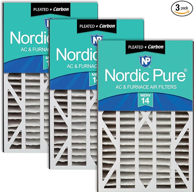 Nordic Pure 16x25x3 MERV 14 Plus Carbon Trion Air Bear Cub Replacement Air by NordicPure