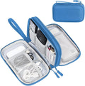 FYY Electronic Organizer, Travel Organizer Bag Pouch, Electronic Accessories Carry Case, Portable Waterproof Double Layers All-in-One Storage Bag for Cable, Cord, Charger, Phone, Earphone, Cyan
