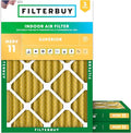 Filterbuy 10x17x2 Air Filter MERV 11 Superior Pet & Allergy Defense, by Filterbuy