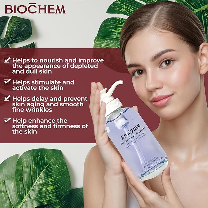 BIOCHEM Black Rose Activating Essence - 4.06 fl. oz / 120 ml, Hydrating & Anti-Aging Facial Essence with Luxurious Formula for Skin Radiance, Serum-Like Tesxture, Firm & Resilient Skin