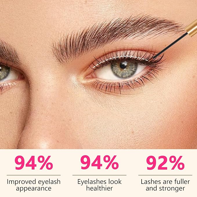 Lash Enhancing Serum, Women's Advanced Cosmetics, Eyelash Growth Serum, Promote Longer, Fuller, and Denser Eyelashes, Fast and Effective (Frosted Gold, 0.17 Fl Oz (Pack of 1))