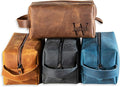 Personalized Hand Crafted Leather Toiletry Bag for Men, Shaving Bags, Travel Pouch, Engraved Monogrammed Leather Dopp Kit, Toiletries, Grandpa, Boyfriend, Groomsmen, Birthday, for Men