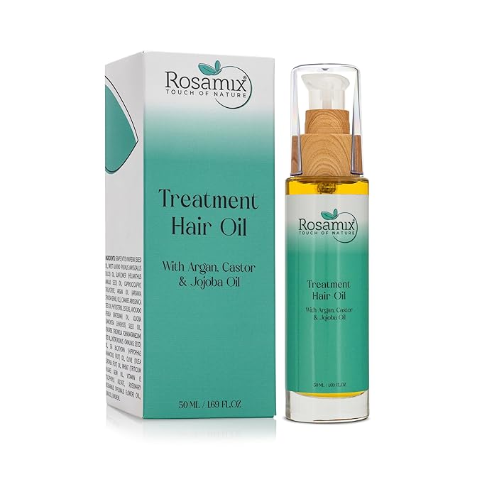 Nourishing Hair Oil – Argan Jojoba Avocado – Moisturizes Strengthens Split-End Repair – Lightweight Rosemary Scent 50ml