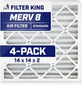 Filter King 14x14x2 Air Filter | 4-PACK | MERV 8 HVAC Pleated A/C Furnace by FilterKing
