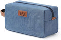 Janhavi Personalized Waterproof Toiletry Bag for Men,Gifts for Boyfriend,Toiletry Bag For Shower Caddy,Engraved Initials & Wheat Ear, Mens Toiletry Travel Bag, Travel Essentials for Men (Blue J)