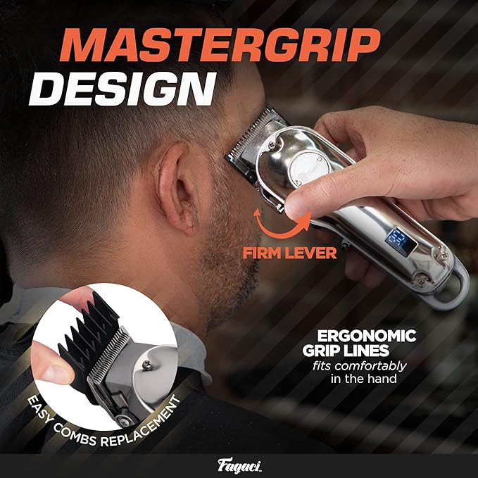 Fagaci Professional Hair Scissors & Hair Clipper with Extremely Fine Cutting, Hair Cutting Scissors Professional, Cordless Hair Clippers Set, Hair Shears, Barber Clippers Hair Cutting Shears
