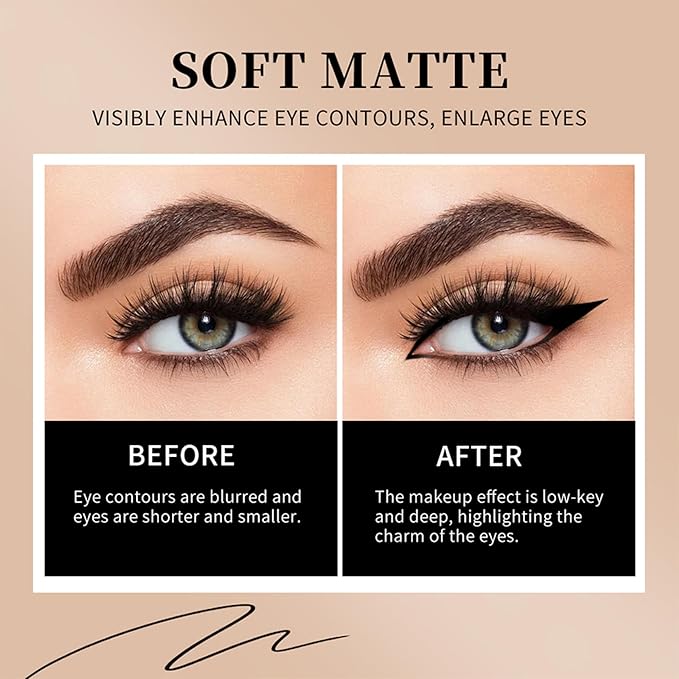 MAEPEOR Ultra-Fine Liquid Eyeliner Light Brown High-Pigmented Matte Eyeliner Pen Stay All Day Makeup with Fine Brush Tip (L03 Safari Matte)