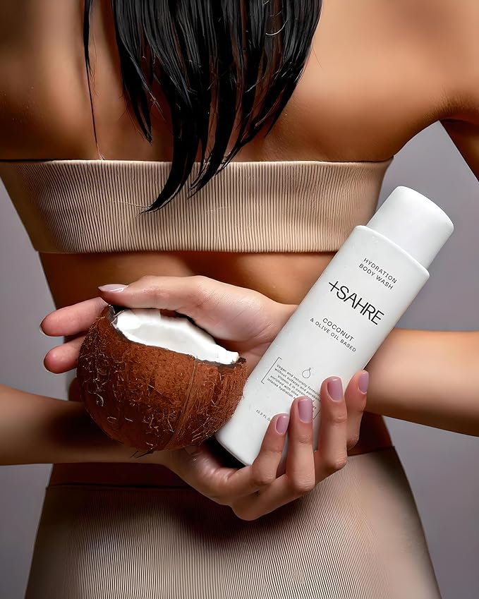 Natural Body Wash – Olive Oil & Coconut | Antioxidant-Rich | Vegan, Paraben-Free | 13.5 fl oz