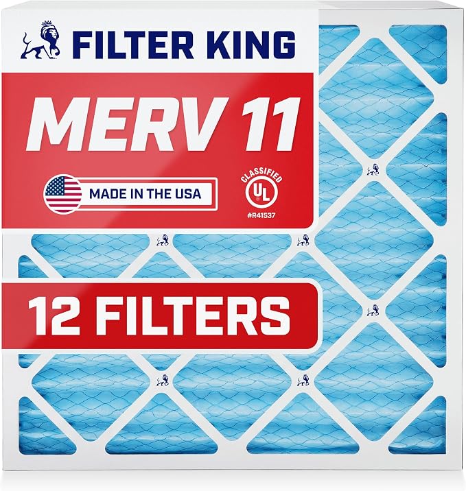 Filter King 20x21x1 Air Filter | 12-PACK | MERV 11 HVAC Pleated A/C Furnace by FilterKing