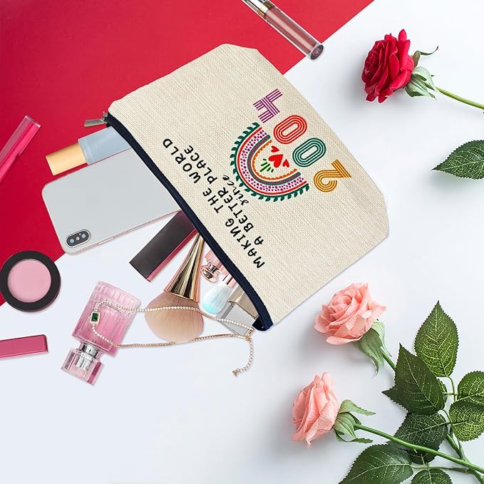 21th Birthday Gifts for Girls Makeup Bags, 2004 Happy 21th Birthday Decorations for Teen Girls, 21 Year Old Girl Birthday Gifts for Daughter, Sister, Granddaughter, Cosmetic Travel Pouch, Christmas