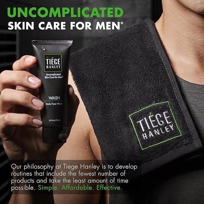 Tiege Hanley Skin Care Set for Men, Revitalization Routine, System Level 4, Face Wash, Scrub, Moisturizers, Eye Cream, Serum, & Clay Mask for Healthy, Hydrated Skin, Men’s Skin Care, 7 Piece Kit