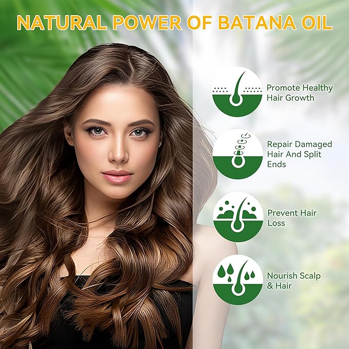 Veakoo Raw Batana Oil for Hair Growth, 100% Natural Pure, Dr. Sebi Organic Batana Oil from Honduras, Unrefined Hair Growth for Women Men, Prevent Hair Loss, Repair Damaged Hair, Nourish Scalp 5.3 oz