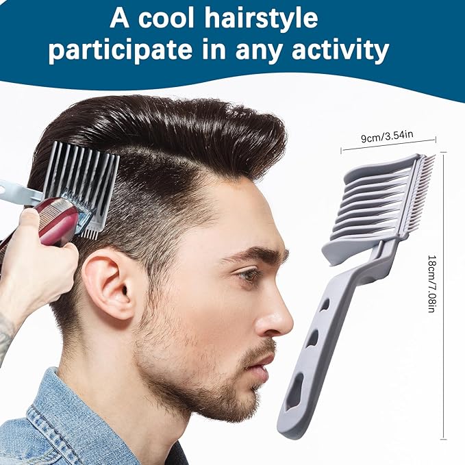 5PC， fading trimming comb, fading comb, self hair cutting tool, men's self hair cutting kit, very suitable for professionals and families to use.