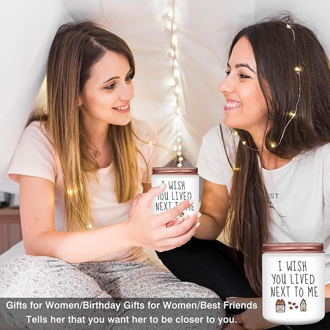 Homsolver Sister Gifts, Birthday Gifts for Sister, Unique Friendship Gift for Sisters, Besties, BFF, Funny Sister Lavender Scented Candles