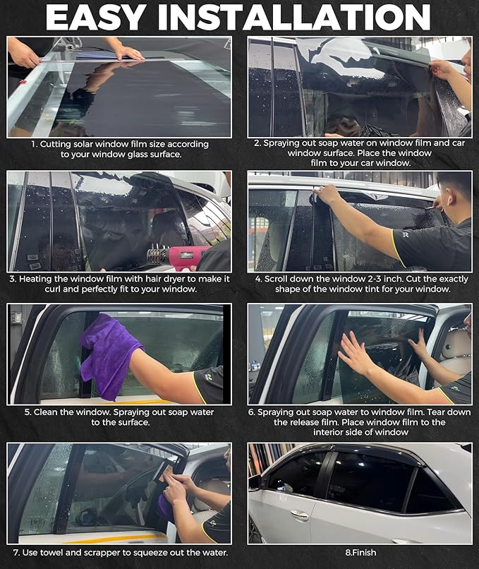 RP Remarkable Power Car Window Tint Film 35% VLT, 20" in x 30' FT UVR 99% Heat& UV Block, Scratch Resistant, undisturbed Signal, Privacy Film for Windshield, Professional Auto Car Tint Roll
