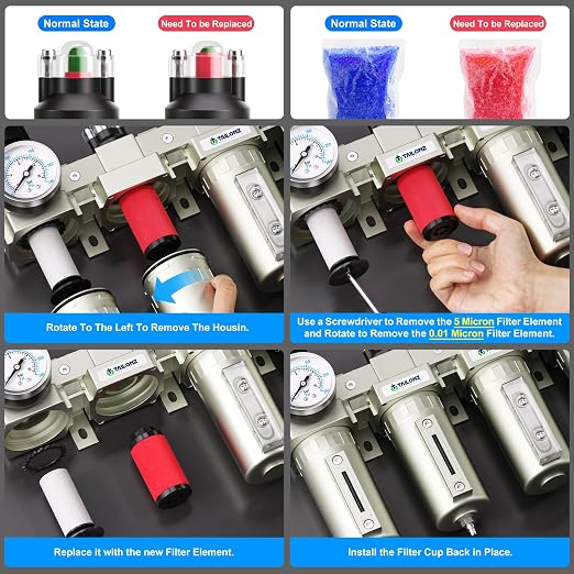 TAILONZ PNEUMATIC 0-240PSI 3/4 Inch NPT Industrial Grade 4 Stage Air Drying - Image 5