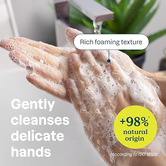 ATTITUDE Hand Soap for Sensitive Skin with Oat and Avocado Oil, EWG Verified, Dermatologically Tested, Vegan, Fresh Apple Scent, 16 Fl Oz (Pack of 3)