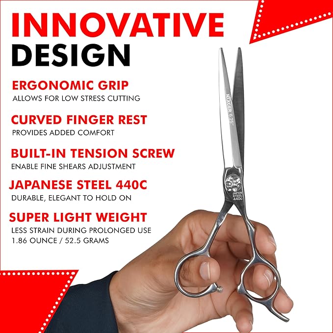 Professional Series - 6.25" Arc Convex Edge Blade With Sharpness Hair Cutting Scissors 440C Japanese Steel, Featuring Long-Lasting Sharpness Silver