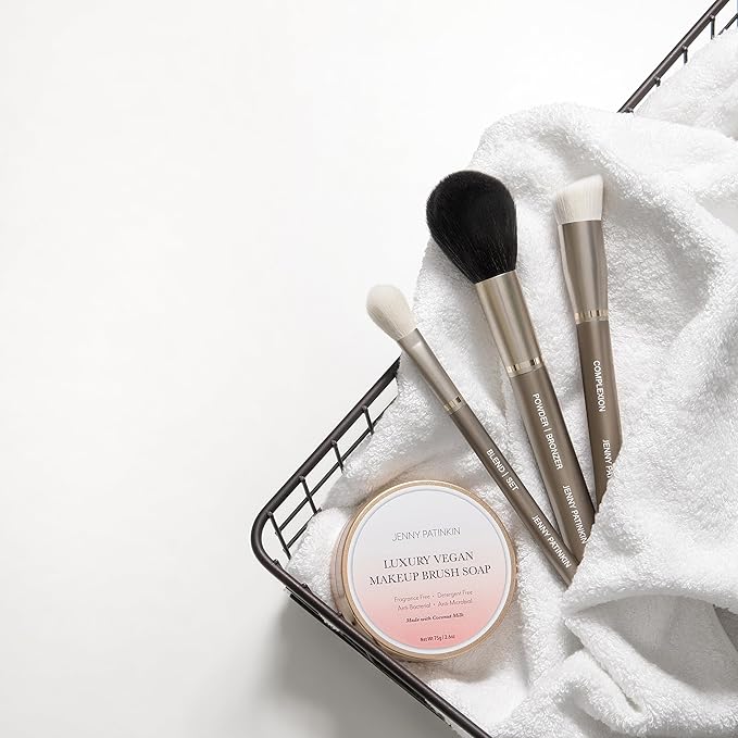 Jenny Patinkin Makeup Brush Cleaner Soap, Luxury Vegan Makeup Brush Soap, For All Brush Types – Synthetic & Natural Solid Cleansing Soap, Professional Brush Cleaning Solution, Cruelty-Free