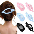 Lourny Flat Hair Clips for Women, 6PCS Flat Claw Clips for Thin Hair Lightweight Non-Slip Claw Clips for Women