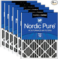 Nordic Pure 20x20x4 Pleated Air Filter MERV 12 Plus Carbon 6 Pack by NordicPure