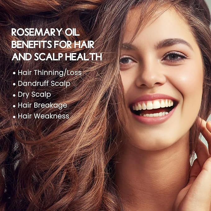 Rosemary Oil for Hair Growth Organic 1 Oz - 100% Pure Rosemary Essential Oil- 30ml