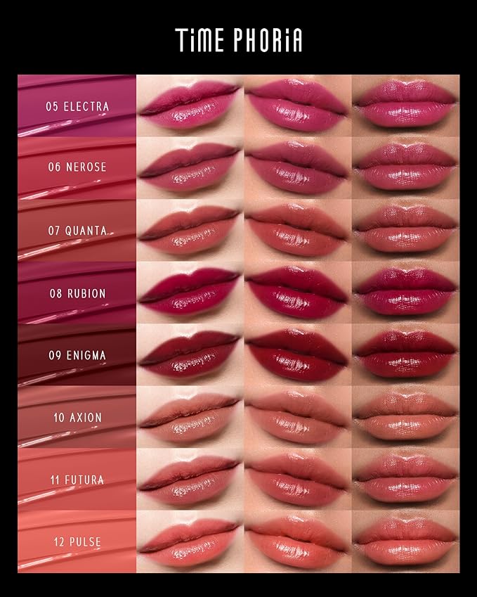 STELLAR DUST LIP STAIN-Long Lasting, Waterproof and Transferproof Lip Tint, Glossy Finish Lip Gloss, Lightweight Lipstick, High Coverage, Stocking Stuffers For Teen Girls (06 NEROSE)