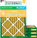 Filterbuy 16x20x2 Air Filter MERV 11 Superior Pet & Allergy Defense, by Filterbuy