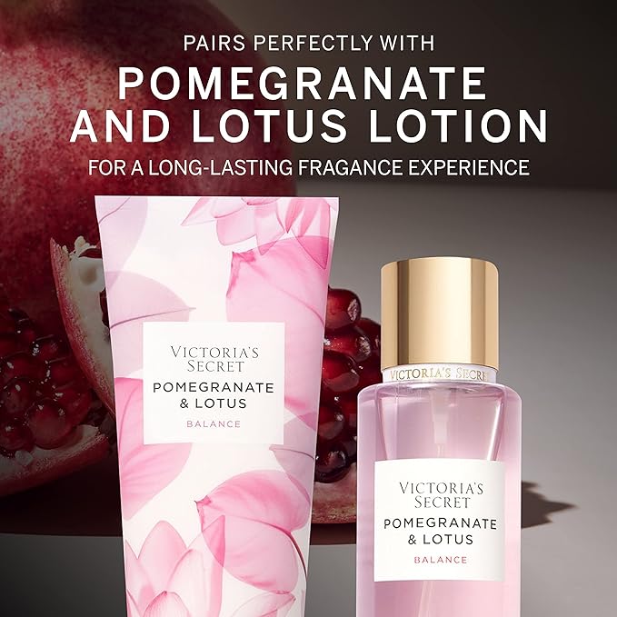 Victoria's Secret Pomegranate and Lotus Body Mist for Women, Perfume with Notes of Pomegranate and Lotus Flowers, Womens Body Spray, Sheer Rejuvenation Women’s Fragrance - 250 ml / 8.4 oz