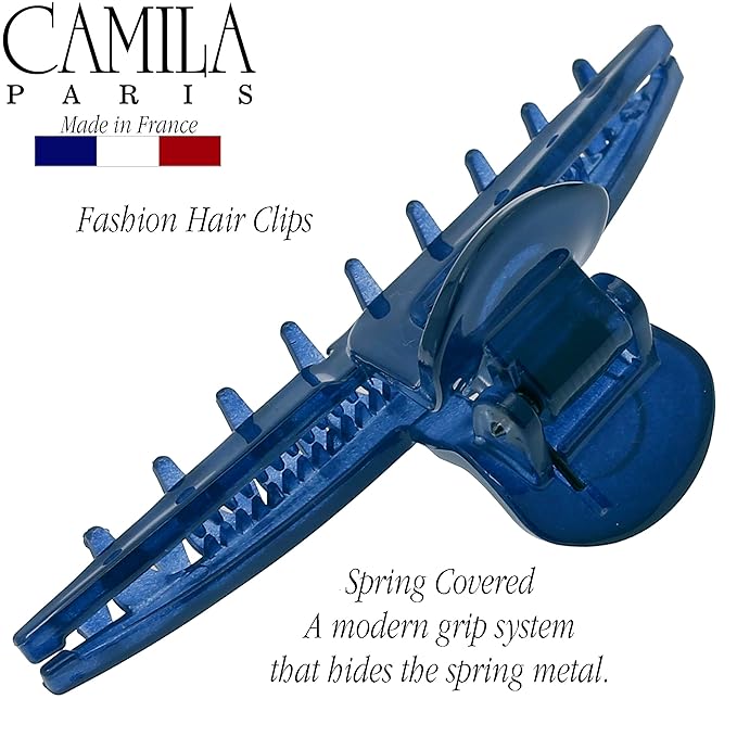 Camila Paris CP3229 French Hair Clip for Women, Narrow, Strong Hold Grip Double Teeth Girls Hair Claw Clips Jaw, Fashion Durable Styling Hair Accessories for Women, Made in France