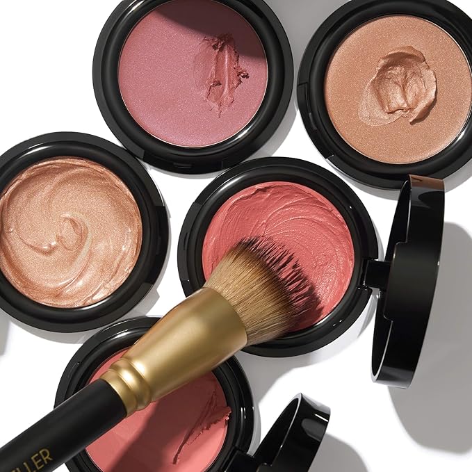 LAURA GELLER NEW YORK The Wonder Brush - Makeup Brush with Wooden Handle - Cream & Liquid Blush - Even Application and Blending