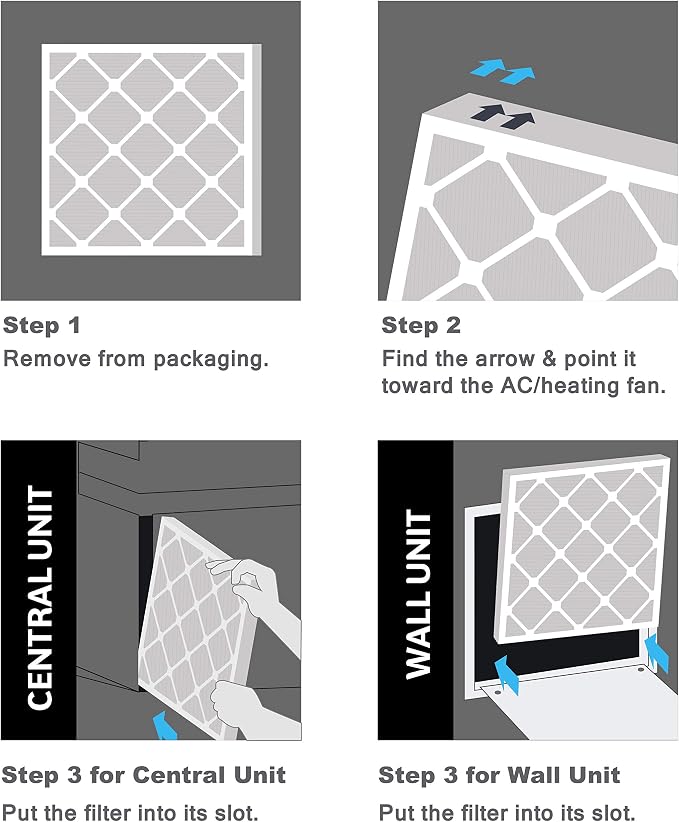 Aerostar 14x25x2 MERV 13 Pleated Air Filter, AC Furnace Air Filter, 6 Pack - Image 7