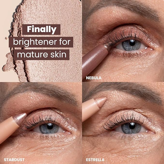 PRIME PROMETICS PrimeEyes Eye Brightener for Mature Women – Creamy Eye Shadow Sticks – Easy Application, Quick Eye Lift Effect – Hypoallergenic, Long Wear, Water-Resistant (Nebula)