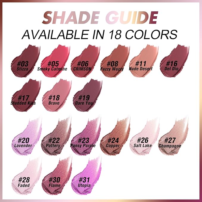 FOCALLURE Ultra Chic Lipstick,Rich Vitamin E Lip Crayon,Lightweight Color without Drying or Fading,Long Lasting Lips Makeup,#20 Lavender