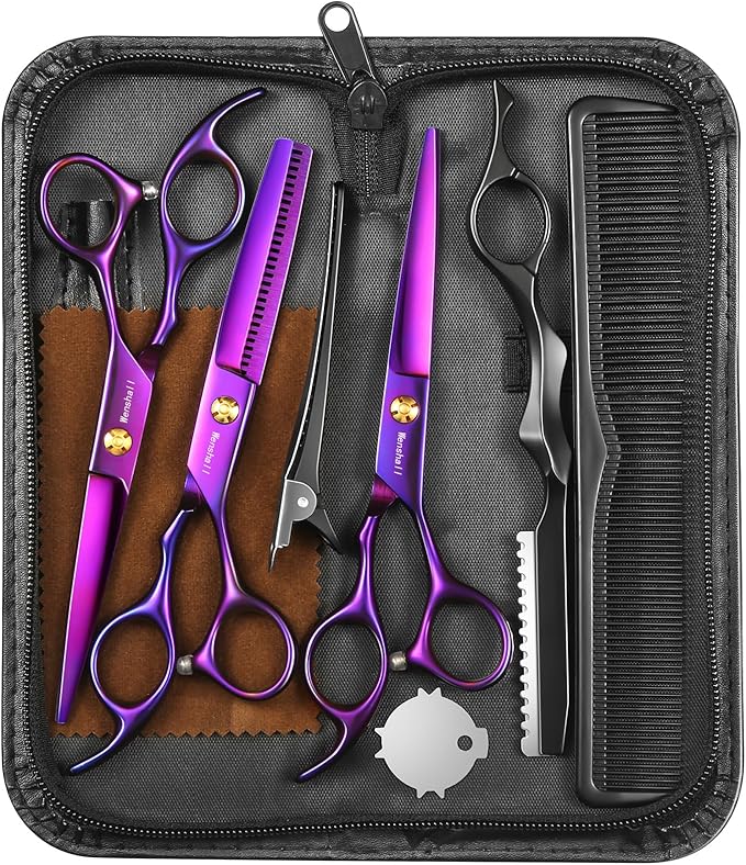 Hair Cutting Scissors Professional 6.89 inch Barber Scissors Multifunctional Salon Thinning Scissors Straight Shears Tools for Mother Father Friends' Christmas Gift