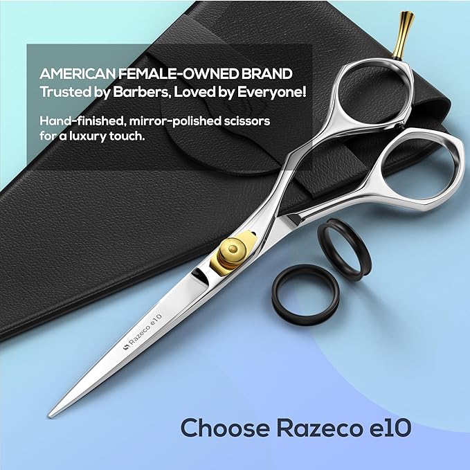 Suvorna 6" Hair Cutting Scissors for Professionals, Barbers & Hairdressers – Sharp Hair Shears for Cutting, Trimming, Grooming – Hair Scissors Professional for Men, Women, Adults