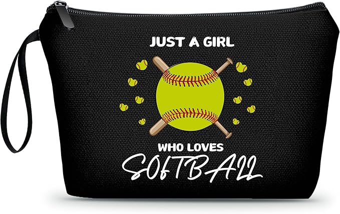 Softball Accessories for Girls Small Treat Makeup Bag Gifts From Sister Softball Birthday Sister Gifts for Girls Women Her Bff Bestie Best Friend Sister
