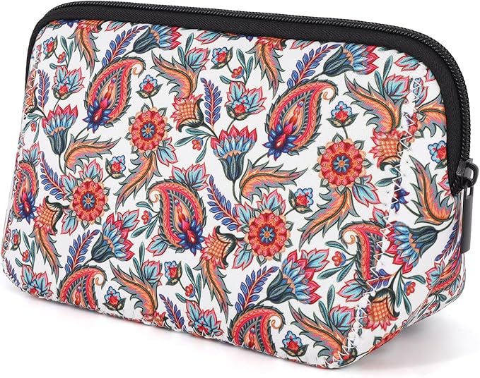 Cosmetic Bag Waterproof Neoprene Zipper Pouch Travel Portable Toiletry Makeup Bags Organizer Case for Women and Girls