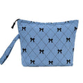 Small Makeup Bag with Pocketes and Zipper Corduroy Makeup Pouch for Purse Travel Corduroy Cosmetic Organizer Toiletry bag for Women