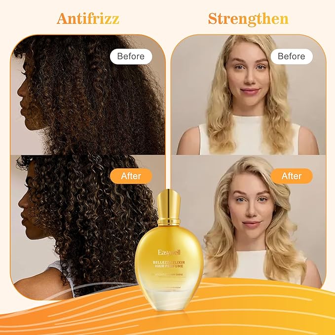 Hair Perfume for Women, Eau De Toilette Spray with Vitamin B5, Moisturizing & Nourishing Hair, Clean Fragrances Hair Spray Women, Daily Hair Repair Mist, Lemo Marigold Blossom, 2.5 fl oz