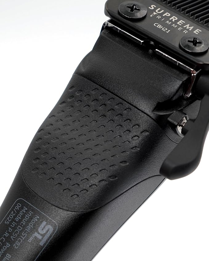 Supreme Trimmer Darkstar 82 Metal Body Clipper w. Magnetic Vector Motor | 180 Min Run Time, 9100 RPM Hair Clipper | Low Noise Professional Barber Clipper DLC Tade Blade | STC82