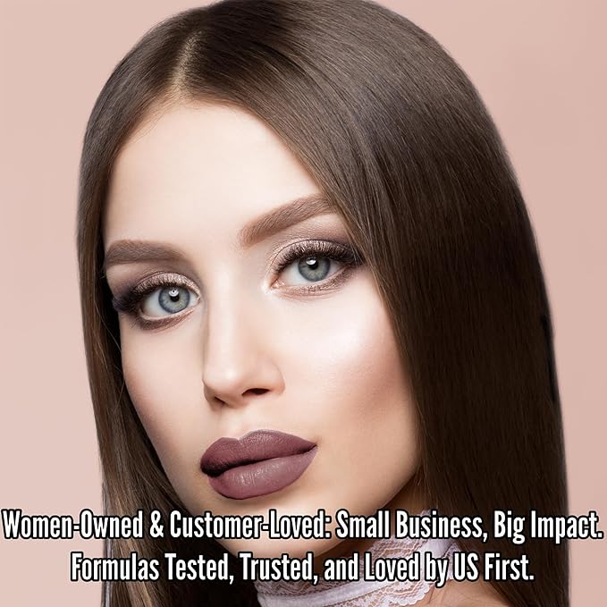 Mynena Old Mauve Long Lasting Lipstick for Women Waterproof & Transfer-Proof | Hydrating with Shea Butter | Bold Pigment Matte Color Lip Stain | Talc-Free & Vegan Product that Performs | Evelyn